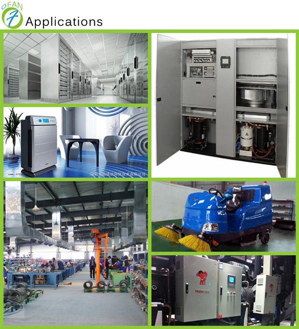 200mm EC Exhaust Axial Fan , Industrial Ventilation Fans With External Rotor Motor Powered