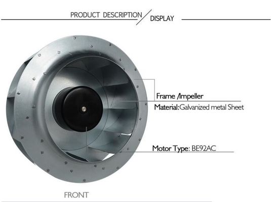 EC Centrifugal Fan, High Temperature Resistant, Maintenance Free Factory Exhaust