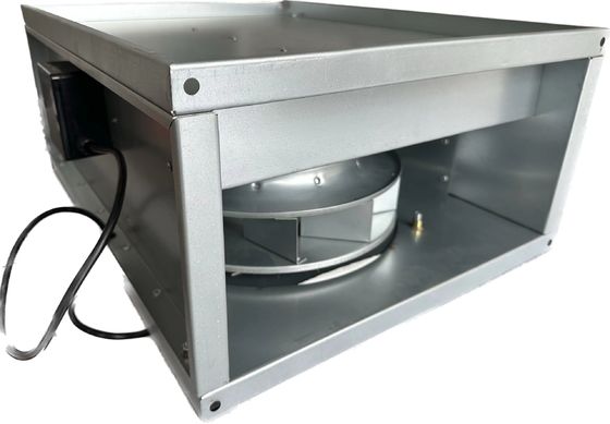 Rectangular Duct Fan Galvanized Steel Low Noise High Pressure Ventilation For HVAC