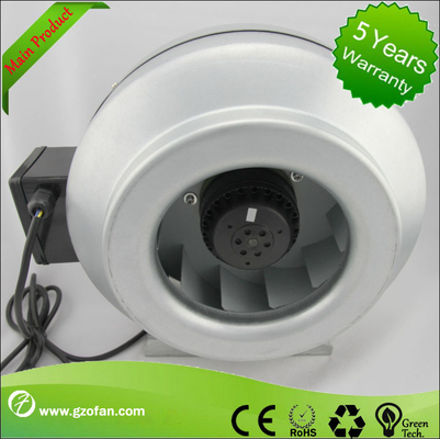 1550rpm 91W Steel Shell Duct Inline Fan For Warehouse 8 Inch